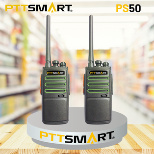 Radio Portátil PTTSmart PS50, 400-470 MHz 2W Hasta 2 km de alcance.